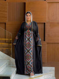Cotton abaya with wide long sleeves