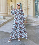 Wooded linen abaya