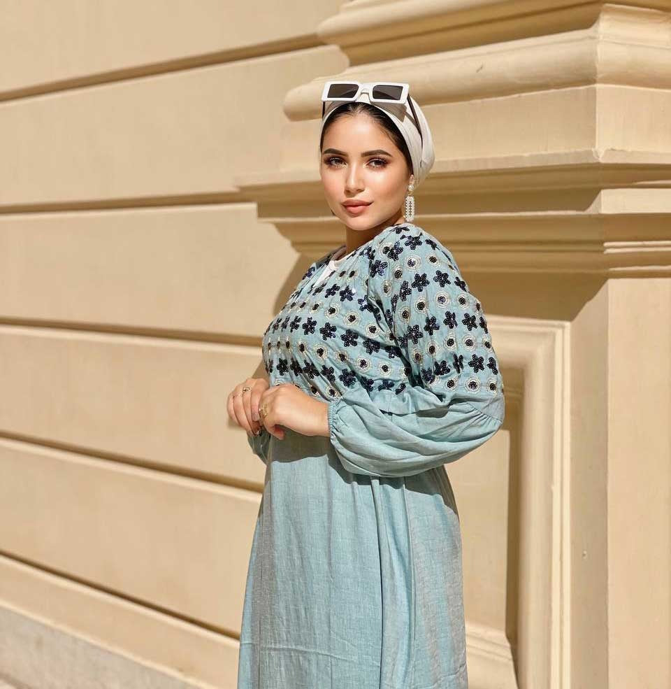 Long sleeve cotton abaya