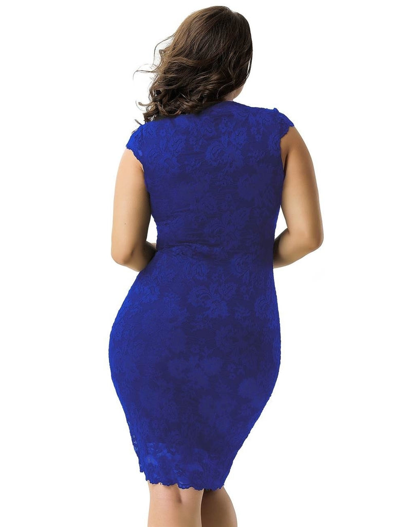 Red & Blue Backless Formal Evening Dress With Golden Strap
