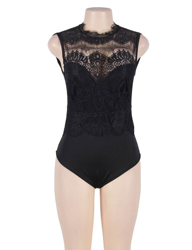 New Plus Size Floral Embroidery Lace Sexy Teddy