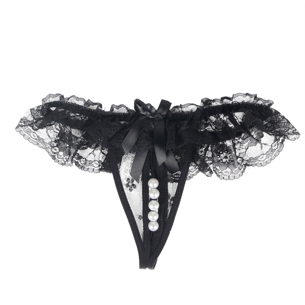 Lust Open-Crotch panties in Black main image 1