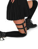 Black non-slip double leg loops with clip