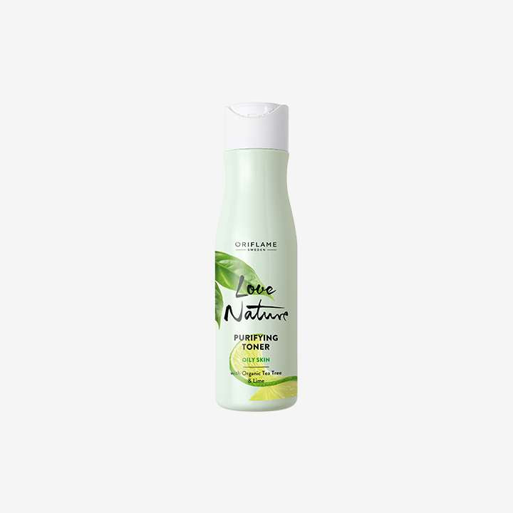 A skin-purifying toner with organic tea tree extract and lemon