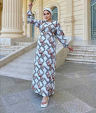 Wooded linen abaya