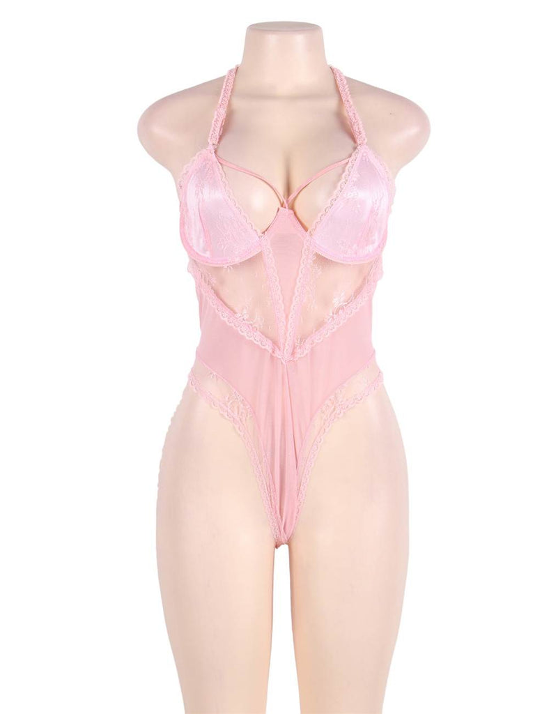 Pink Seduction Sexy Teddy Lingerie
