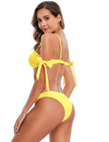 Bandage Rhinestone Decoration Sexy Summer Women‘s Bikini Set With Farawlaya