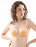 Nude 3D Thickening Removable Straps Invisible Silicon Bra