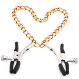 Gold & Silver Chain Nipple Clips Erotic Toy