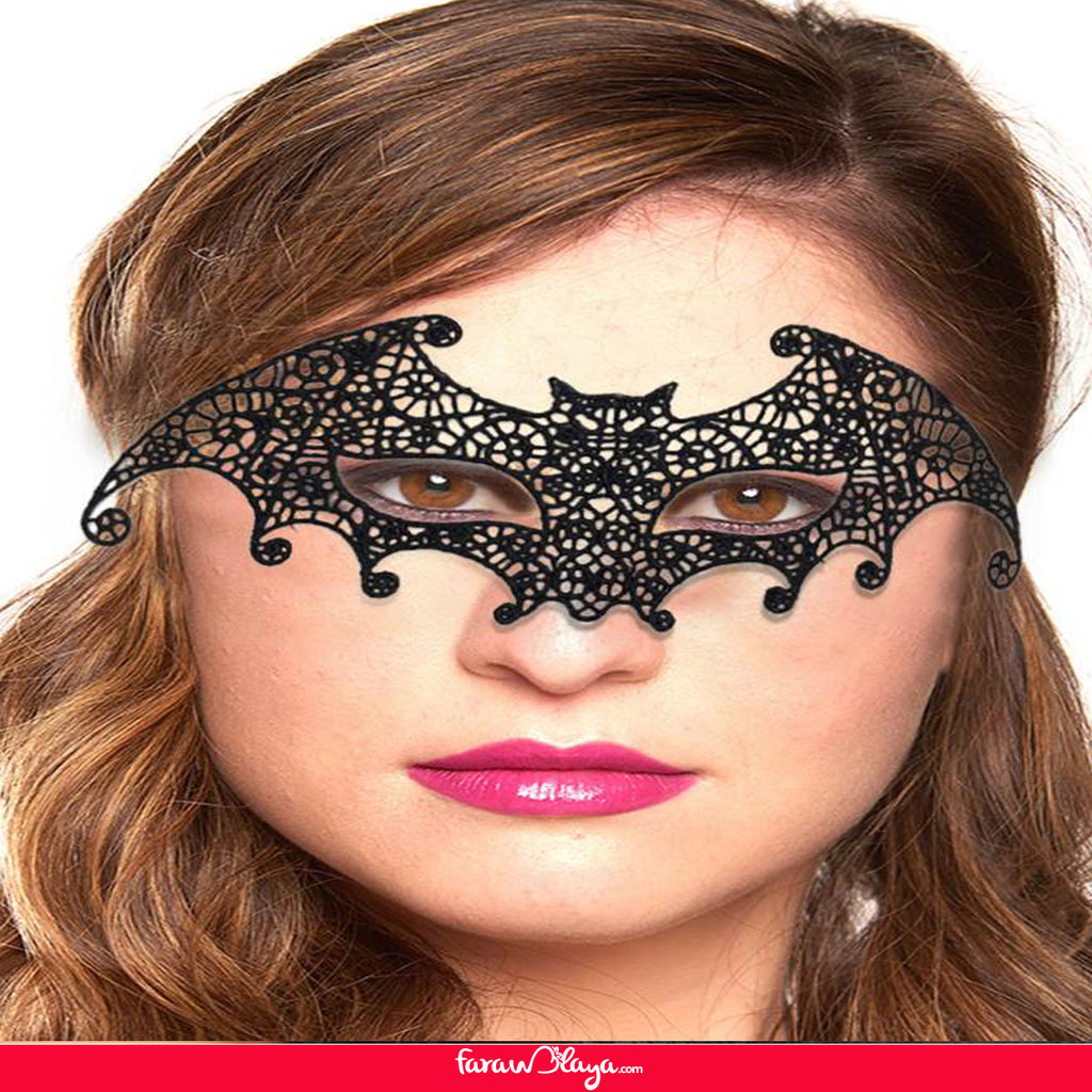 Black Bat Styling Lace Eye Mask