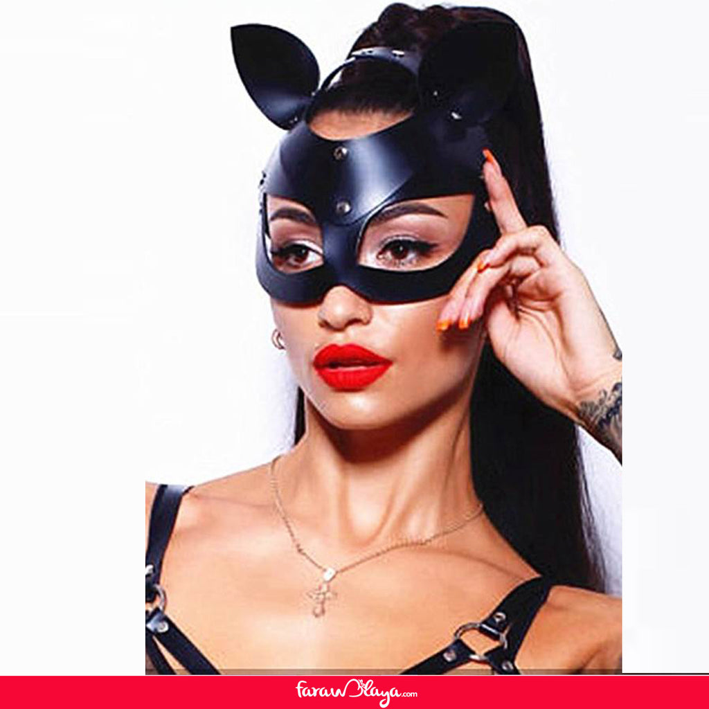 Woman Sexy Elegant Black Cat Eye Mask