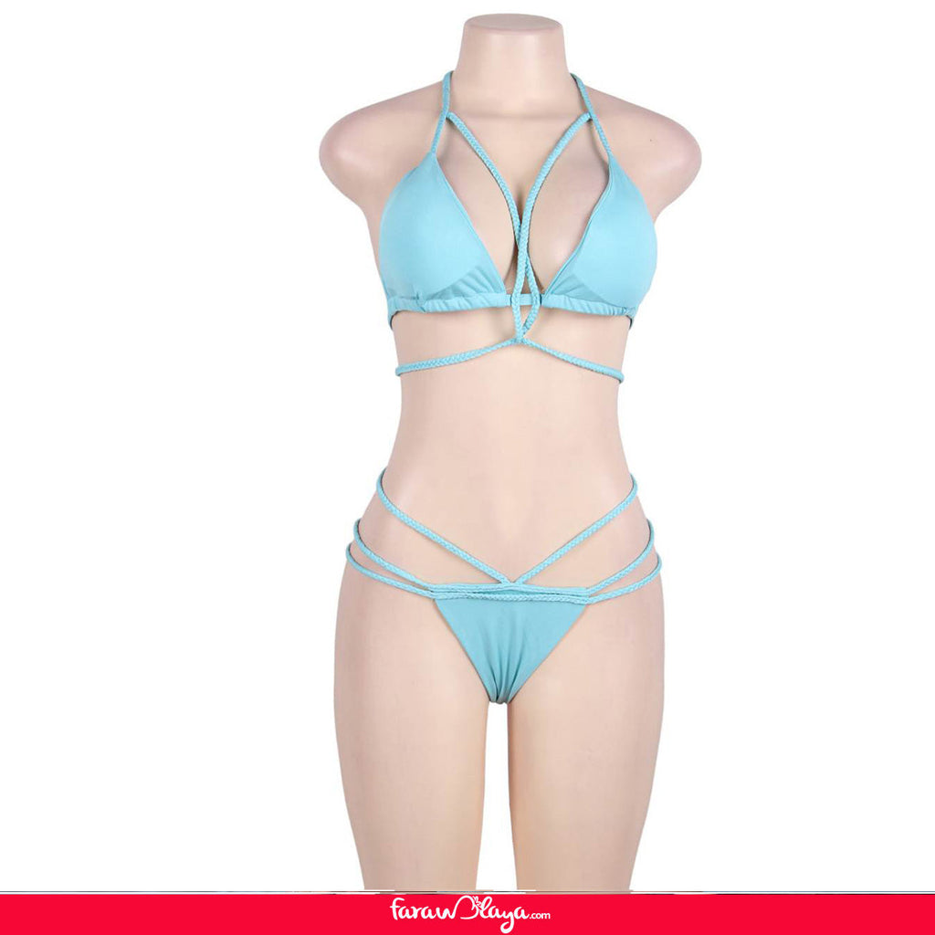 New Sexy Blue Summer Women Bikini Set